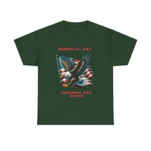 Memorial Day Remember and Honor Unisex Heavy Cotton T-Shirt - Image 5