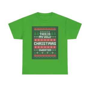 Ugly Christmas Sweater Unisex Heavy Cotton T-Shirt - Image 5