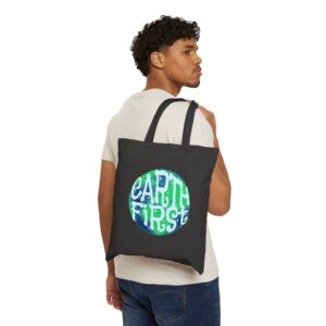 Earth First Cotton Canvas Tote Bag - Image 3