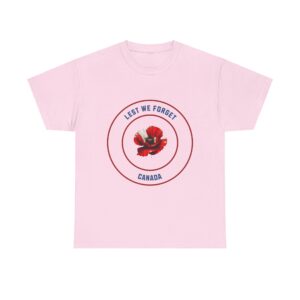 Lest We Forget Canada Unisex Heavy Cotton T-Shirt - Image 17