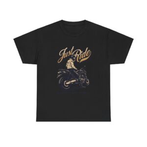 Just Ride Unisex Heavy Cotton T-Shirt - Image 9