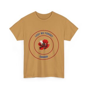 Lest We Forget Canada Unisex Heavy Cotton T-Shirt - Image 7