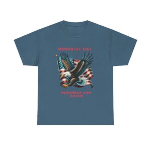 Memorial Day Remember and Honor Unisex Heavy Cotton T-Shirt - Image 45
