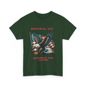Memorial Day Remember and Honor Unisex Heavy Cotton T-Shirt - Image 7