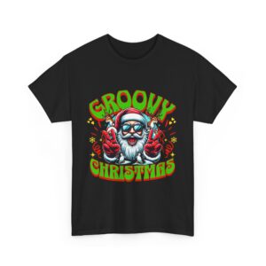 Groovy Christmas Unisex Heavy Cotton T-Shirt - Image 23