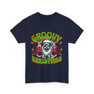 Groovy Christmas Unisex Heavy Cotton T-Shirt - Image 19