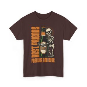 Skeleton and Beer Unisex Heavy Cotton T-Shirt - Image 11