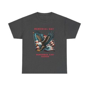 Memorial Day Remember and Honor Unisex Heavy Cotton T-Shirt - Image 13