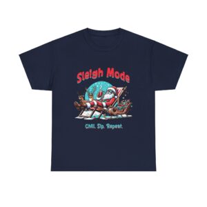 Sleigh Mode Santa Unisex Heavy Cotton T-Shirt - Image 21