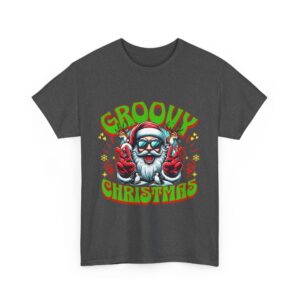 Groovy Christmas Unisex Heavy Cotton T-Shirt - Image 11