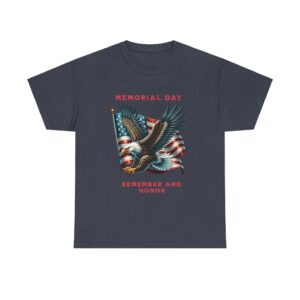 Memorial Day Remember and Honor Unisex Heavy Cotton T-Shirt - Image 9