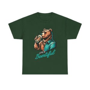 Life is Beertiful Unisex Heavy Cotton T-Shirt - Image 9