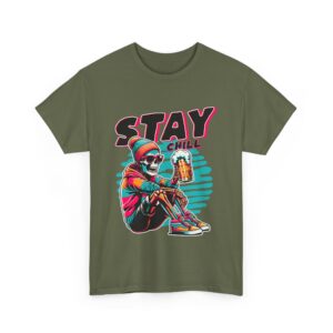 Stay Chill Skeleton Unisex Heavy Cotton T-shirt - Image 23