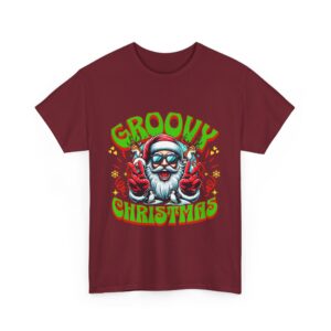 Groovy Christmas Unisex Heavy Cotton T-Shirt - Image 27