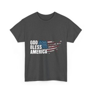 God Bless America Patriot Unisex Heavy Cotton T-Shirt - Image 7