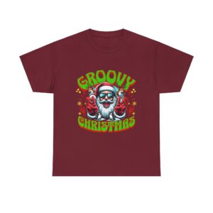 Groovy Christmas Unisex Heavy Cotton T-Shirt - Image 25