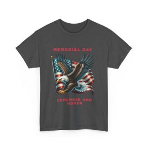 Memorial Day Remember and Honor Unisex Heavy Cotton T-Shirt - Image 15