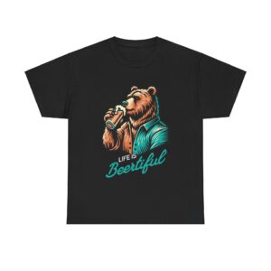 Life is Beertiful Unisex Heavy Cotton T-Shirt - Image 5