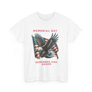 Memorial Day Remember and Honor Unisex Heavy Cotton T-Shirt - Image 31