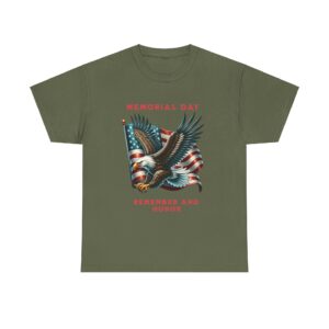 Memorial Day Remember and Honor Unisex Heavy Cotton T-Shirt - Image 41