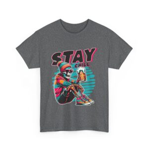 Stay Chill Skeleton Unisex Heavy Cotton T-shirt - Image 27