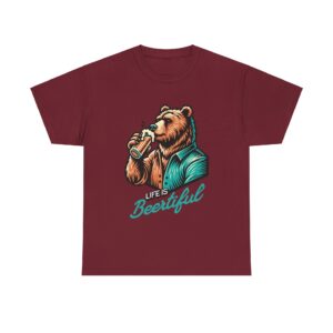 Life is Beertiful Unisex Heavy Cotton T-Shirt - Image 25