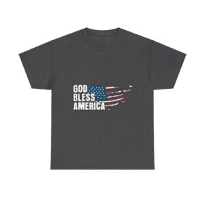 God Bless America Patriot Unisex Heavy Cotton T-Shirt - Image 5