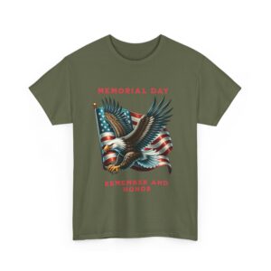 Memorial Day Remember and Honor Unisex Heavy Cotton T-Shirt - Image 43