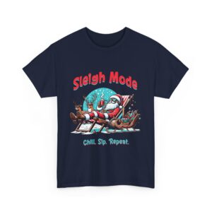 Sleigh Mode Santa Unisex Heavy Cotton T-Shirt - Image 23