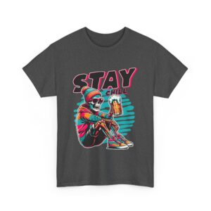 Stay Chill Skeleton Unisex Heavy Cotton T-shirt - Image 7