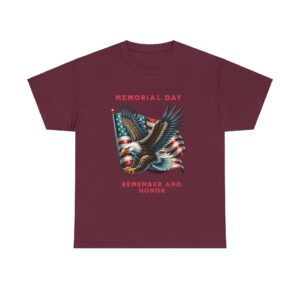 Memorial Day Remember and Honor Unisex Heavy Cotton T-Shirt - Image 25