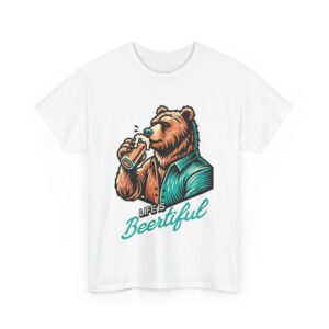 Life is Beertiful Unisex Heavy Cotton T-Shirt - Image 3
