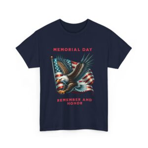 Memorial Day Remember and Honor Unisex Heavy Cotton T-Shirt - Image 3