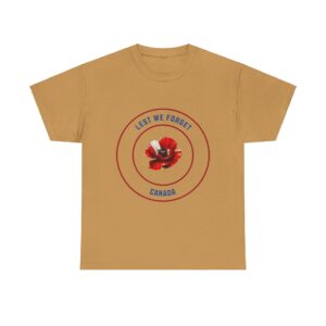 Lest We Forget Canada Unisex Heavy Cotton T-Shirt - Image 5