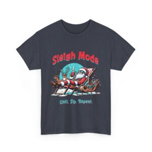 Sleigh Mode Santa Unisex Heavy Cotton T-Shirt - Image 27
