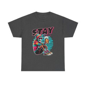 Stay Chill Skeleton Unisex Heavy Cotton T-shirt - Image 5