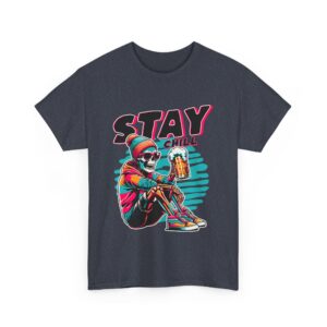 Stay Chill Skeleton Unisex Heavy Cotton T-shirt - Image 31