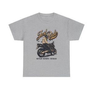 Just Ride Unisex Heavy Cotton T-Shirt - Image 17