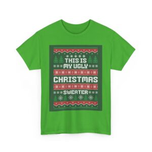 Ugly Christmas Sweater Unisex Heavy Cotton T-Shirt - Image 7