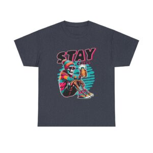 Stay Chill Skeleton Unisex Heavy Cotton T-shirt - Image 29