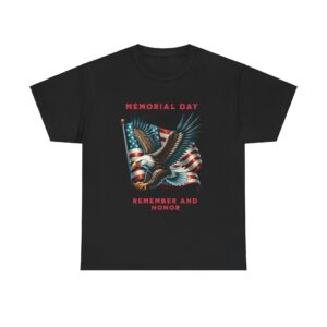 Memorial Day Remember and Honor Unisex Heavy Cotton T-Shirt - Image 21