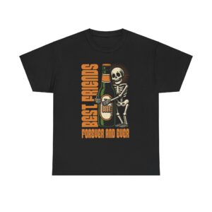 Skeleton and Beer Unisex Heavy Cotton T-Shirt - Image 21