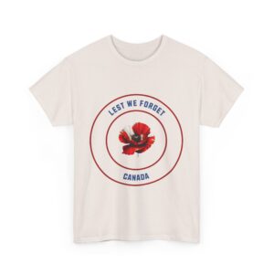 Lest We Forget Canada Unisex Heavy Cotton T-Shirt - Image 23