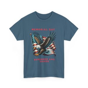 Memorial Day Remember and Honor Unisex Heavy Cotton T-Shirt - Image 47