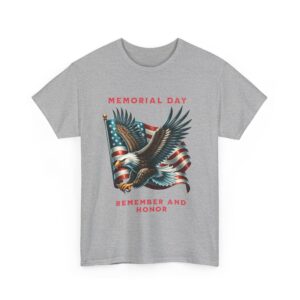 Memorial Day Remember and Honor Unisex Heavy Cotton T-Shirt - Image 35
