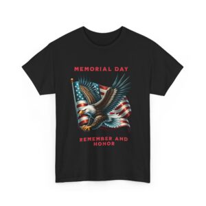 Memorial Day Remember and Honor Unisex Heavy Cotton T-Shirt - Image 23