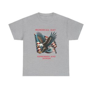 Memorial Day Remember and Honor Unisex Heavy Cotton T-Shirt - Image 33