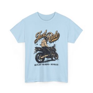 Just Ride Unisex Heavy Cotton T-Shirt - Image 3