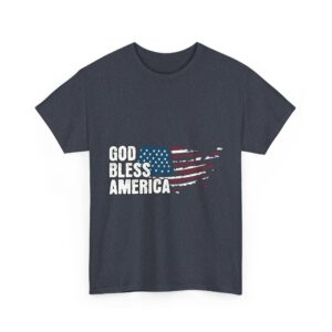 God Bless America Patriot Unisex Heavy Cotton T-Shirt - Image 3