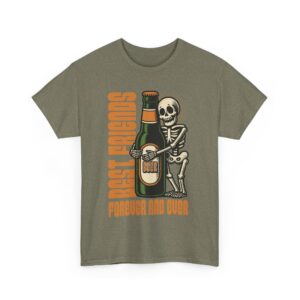 Skeleton and Beer Unisex Heavy Cotton T-Shirt - Image 15